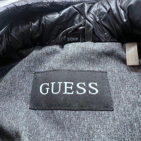 GUESS Women's Gray Pea Coat Trench with Hood and Insulated Puffer Vest S - Picture 8 of 13